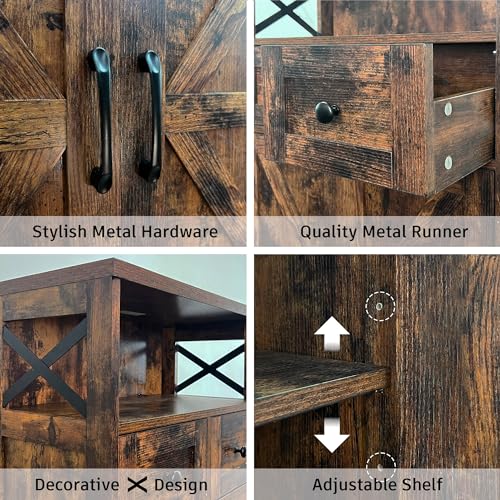 Farmhouse Storage Cabinet with Drawers