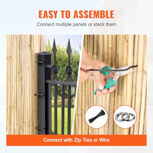 Natural Rolled Bamboo Fence (48 Sq Ft)
