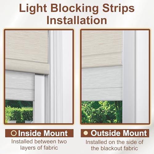 Cordless Dual Roller Shades.Maze Beige & White.72 W x 80" H