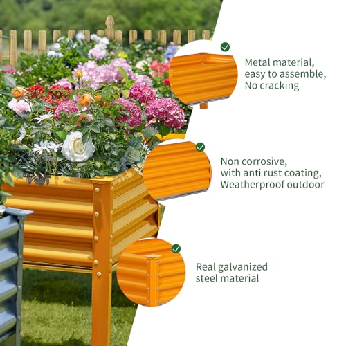 Galvanized Raised Garden Bed with Legs