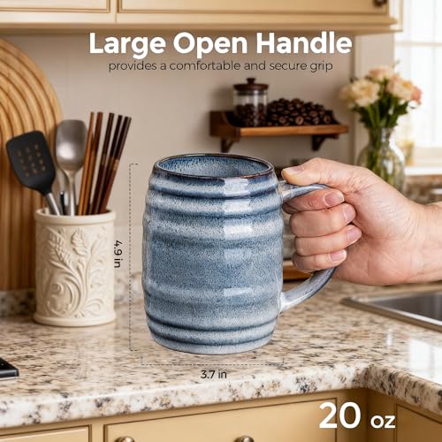 20oz Large Coffee Mugs Set of 4 (4 Count)