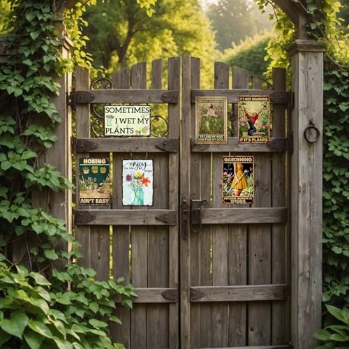 Funny Garden Decor Metal Signs For Outside Gardening Gifts For Women Patio Accessories For Outside Gardening Because Murder Is Wrong Sign Backyard Decorations Porch Tin Signs And Decor Outdoor 8x12 In