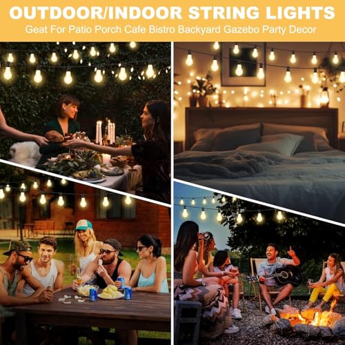 26FT Outdoor String Lights 17+2 Bulbs (26 Foot)
