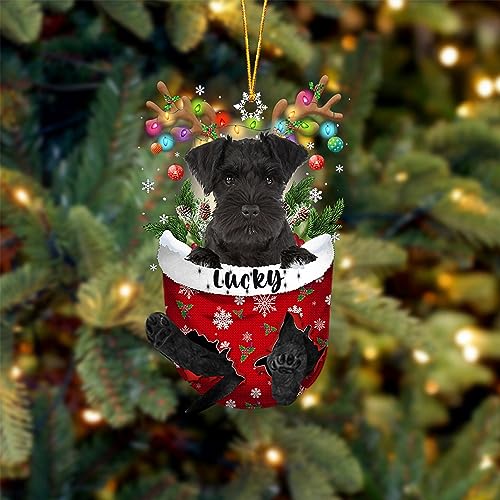 Black Miniature Schnauzer Dog Christmas Ornament