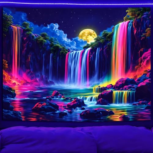 Blacklight Fantasy Waterfall Moon