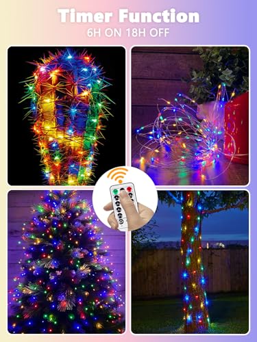 4 Pack Fairy Lights Battery Powered with Remote Twinkle Lights Multicolor (4 Count)