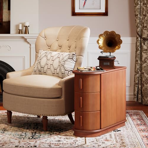 3 Drawer Wooden End Table