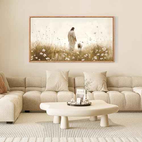 Jesus Artwork Christian decor Lost Sheep large Wall Art Set