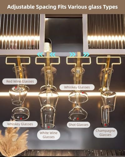 Gold Under Cabinet Wine Glass Holder (2 Count)