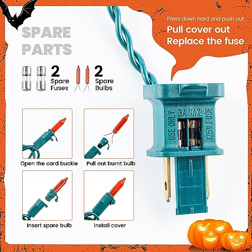 Halloween Orange String Lights (13 Foot)