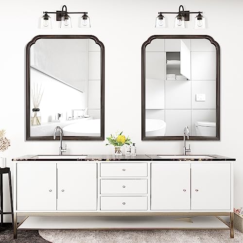 Wood Bathroom Mirrors for Wall Mounted