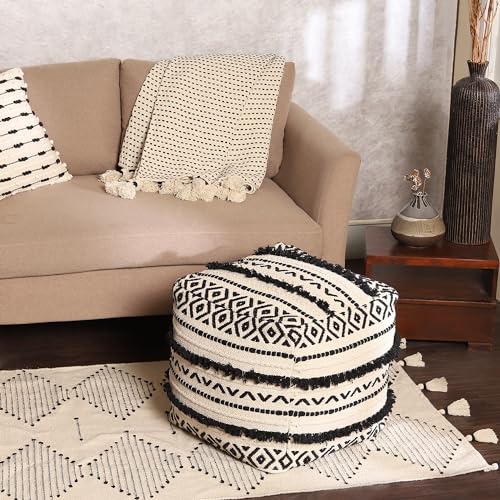 Pouf with Filler Cube Bean Bag Pouffe