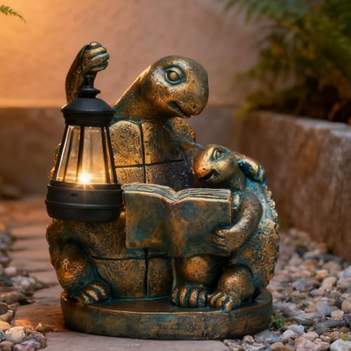 Turtle Solar Outdoor Garden Statue Lawn Yard Decor Gifts for Mom