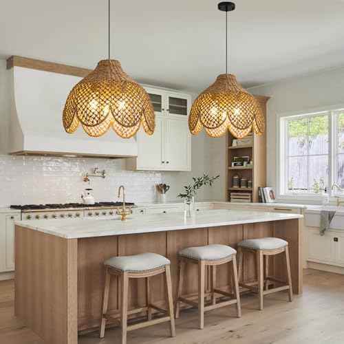 18" Rattan Pendant Light