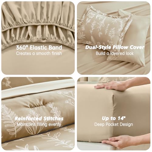 Taupe Full Comforter Set
