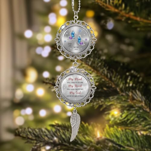 Memorial Car Rearview Ornament with Custom Names