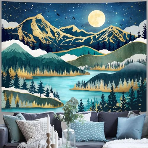 Mountain Moon Tapestry