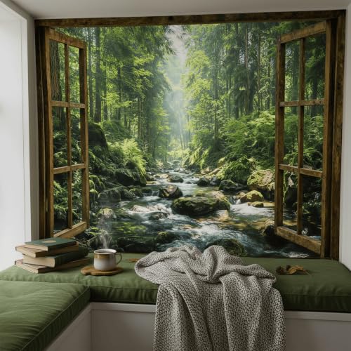 Window Forest Tapestry 80x60 Inch
