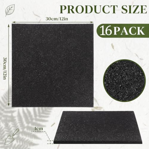 16 Pcs Rubber Stepping Stones Outdoor 12 x 12 Inch (16 Count)
