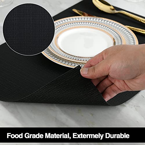 Black Placemats Set of 4 (4 Count)