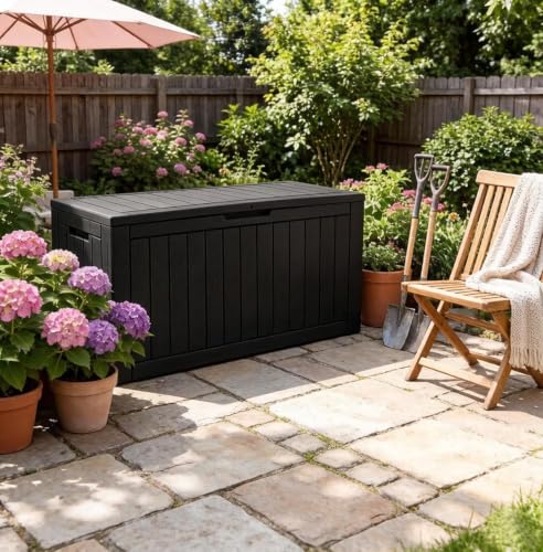 120 Gallon Outdoor Storage Box Waterproof Deck Box for Patio