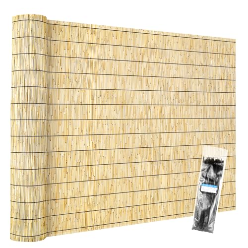 Natural Reed Fencing Roll 5.5x16.4FT Privacy Screen for Patio (89.7 sq ft sq ft)