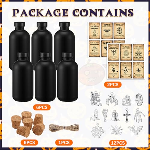 31 Pcs Halloween Potion Bottles Set with Cork (31 Count)