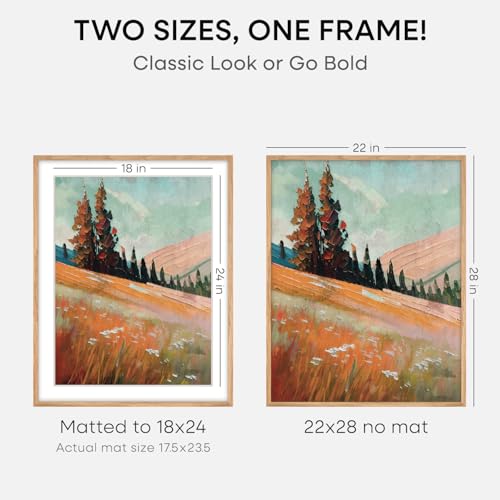 22x28 Natural Oak Poster Frame