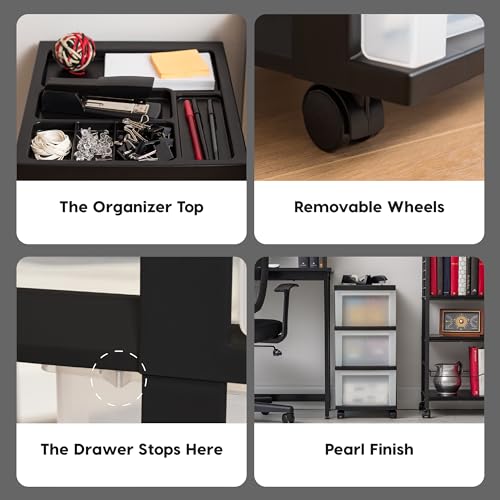 3 Drawer Rolling Storage Cart
