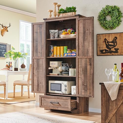 72" Tall Wood Storage Cabinet