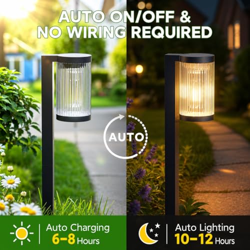 Solar Pathway Lights Outdoor (6 Count)
