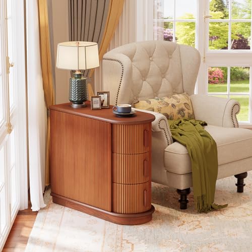 3 Drawer Wooden End Table