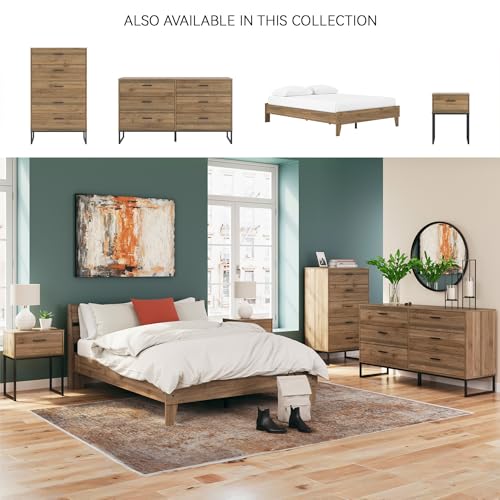 Deanlow Mid Century Modern Queen Platform Bed