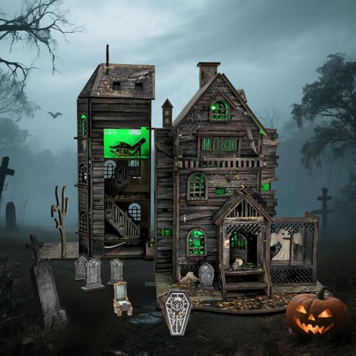 3D Wooden Puzzle Haunted House Model Set