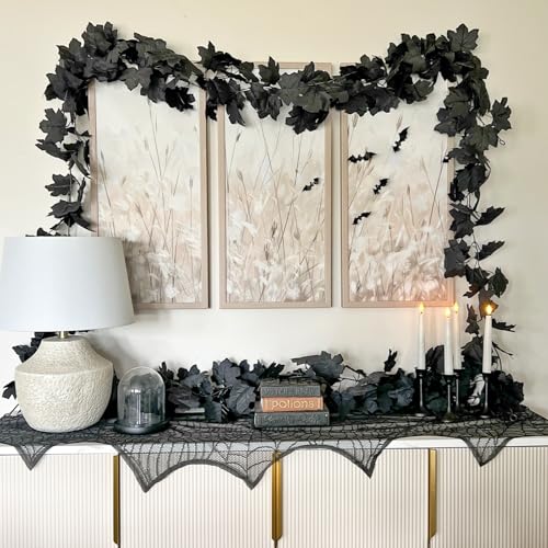 10 Pack Black Fall Leaf Garland (59 Foot)
