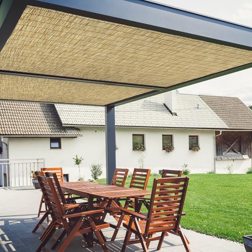 Natural 2 Pack 6FT X16.4FT Reed Fencing Roll Bamboo Privacy Screen (196.8 Sq Ft)