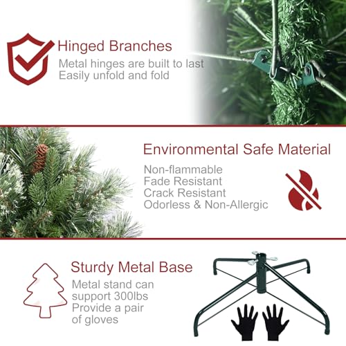 6ft Pre Lit Carolina Pine Christmas Tree