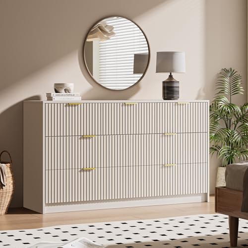 Beige 7 Drawer Dresser for Bedroom