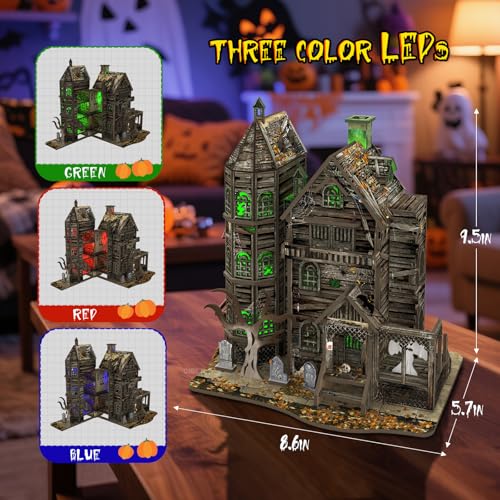 3D Wooden Puzzle Haunted House Model Set