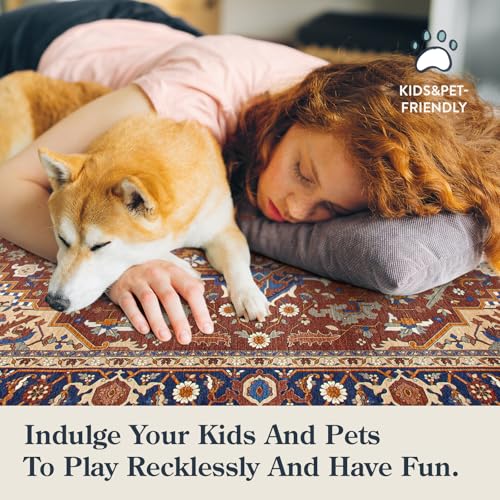 Ultra Thin Washable 8x10 Area Rugs for Living Room
