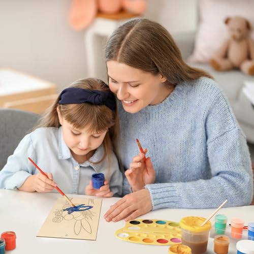 10 Pieces Large Easter Unfinished Wood Crafts to Paint for Adults