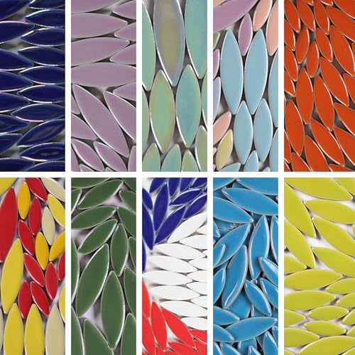 VerzTile Mosaic Tiles for Crafts (70 Count)