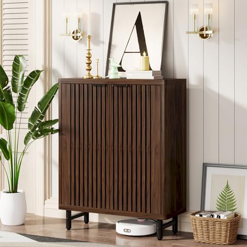 6 Tier Shoe Cabinet with Shutter Doors