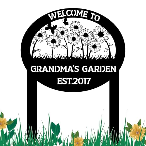Personalized Metal Garden Sign with Stake