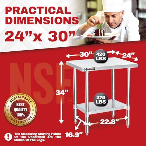 24x30 Stainless Steel Work Table