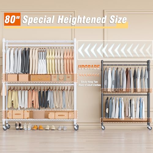 3 Tier Garment Rack with Wheels