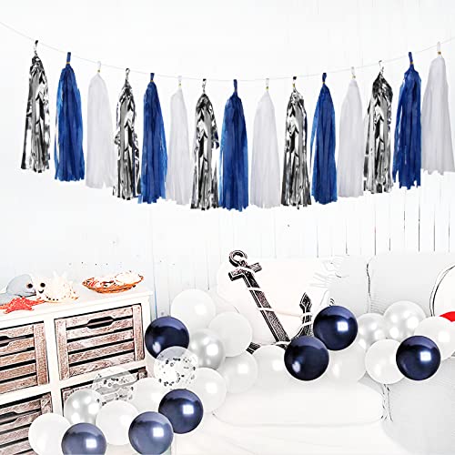 Navy Blue White
