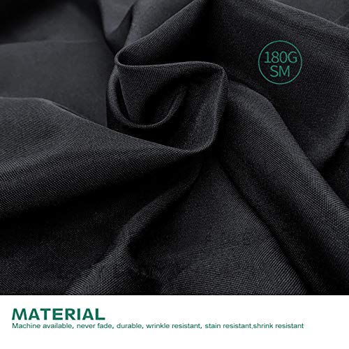70 Inch Black Tablecloths for Round Tables