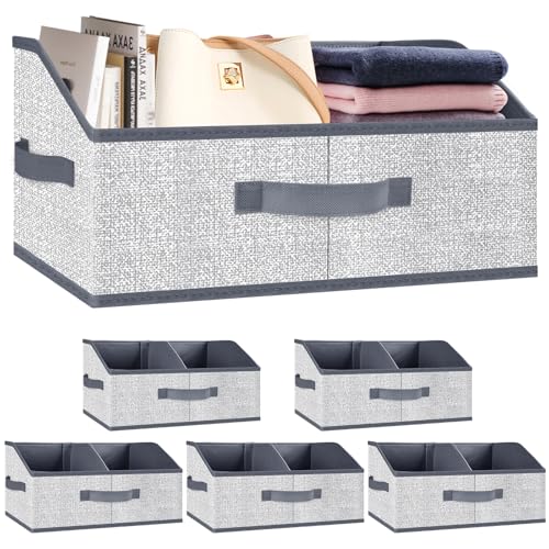 Fabric Wardrobe Storage Bins (6 Count)