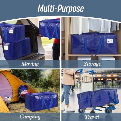 12 Pack Extra Heavy Duty Large Moving Bags with Strong Zipper (12 Count)